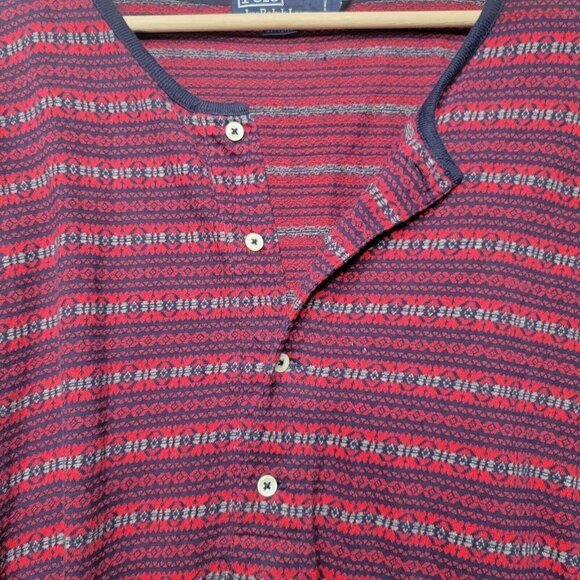 Vintage Polo By Ralph Lauren 100% Cotton Red Blue Sweater Size L - Picture 8 of 12